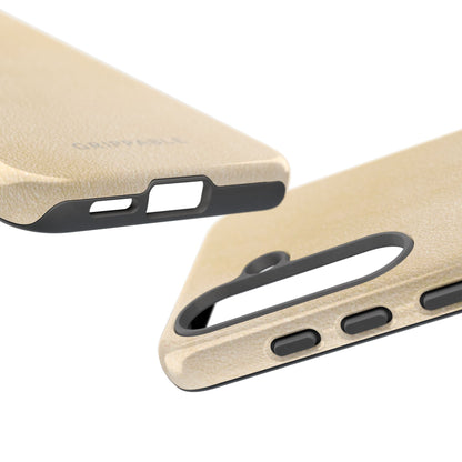 Suede Effect Ecru Tough Mobile Phone Case