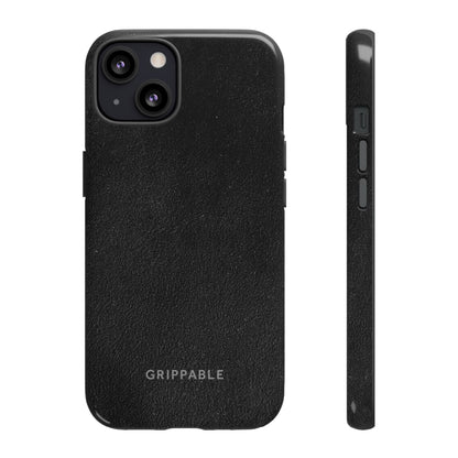 Suede Effect Black Tough Mobile Phone Case