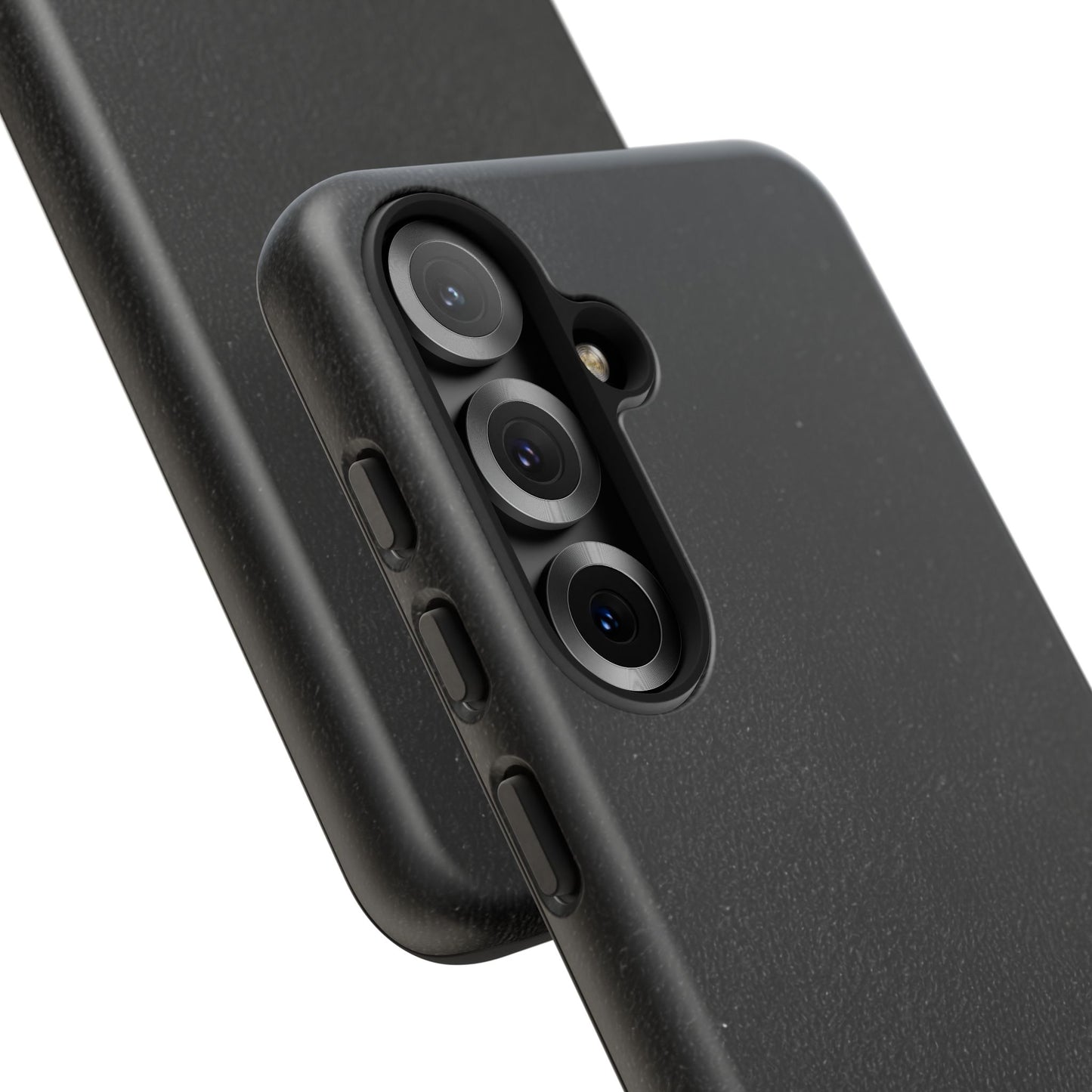 Suede Effect Black Tough Mobile Phone Case