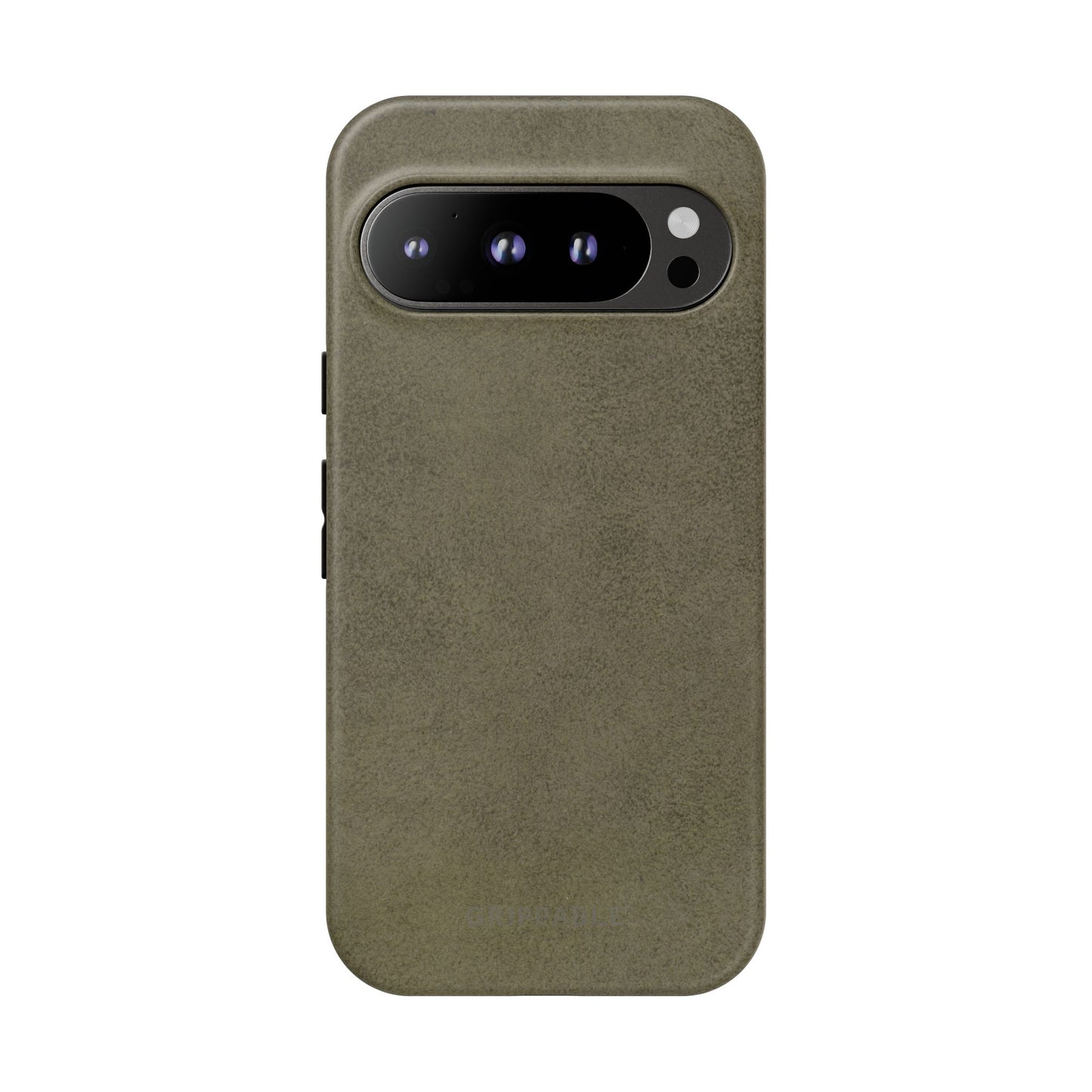 Suede Effect Khaki Tough Mobile Phone Case