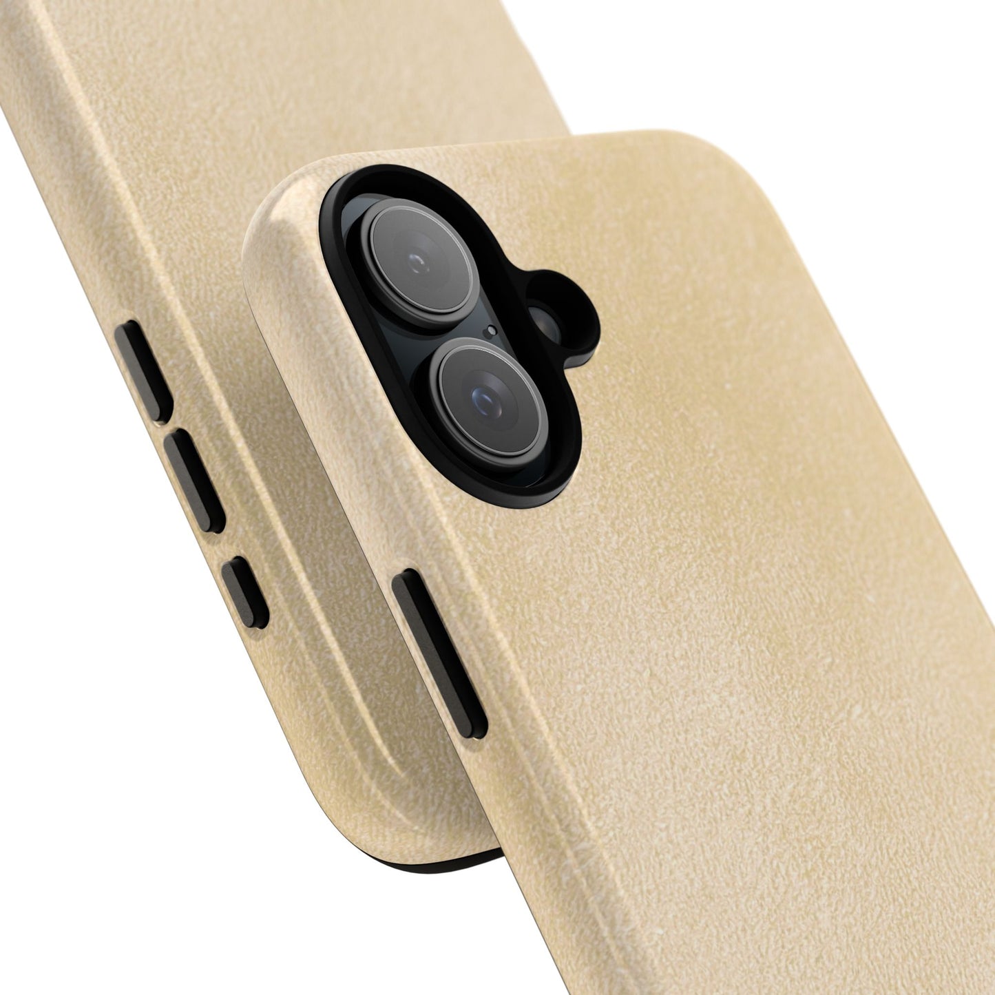 Suede Effect Ecru Tough Mobile Phone Case