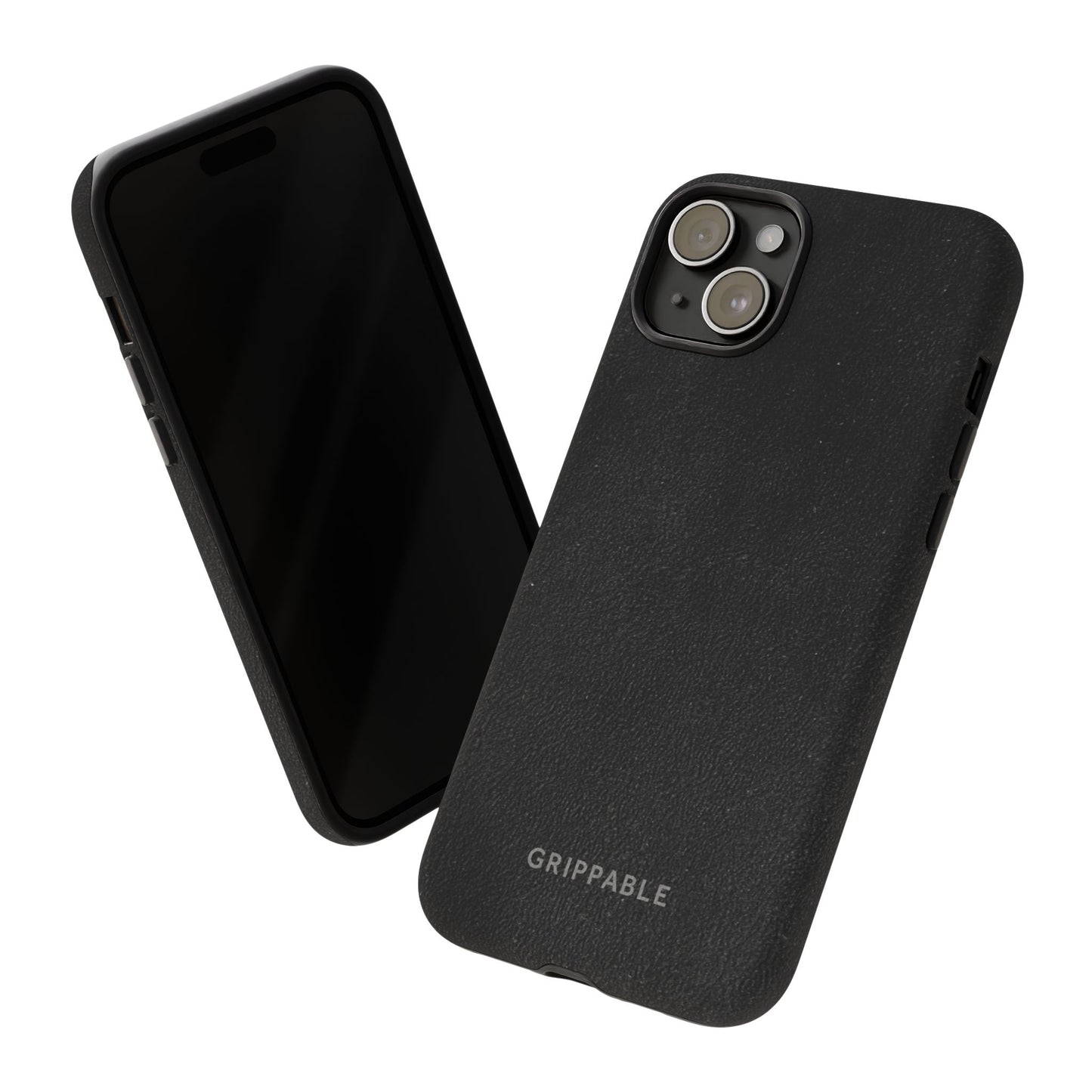 Suede Effect Black Tough Mobile Phone Case