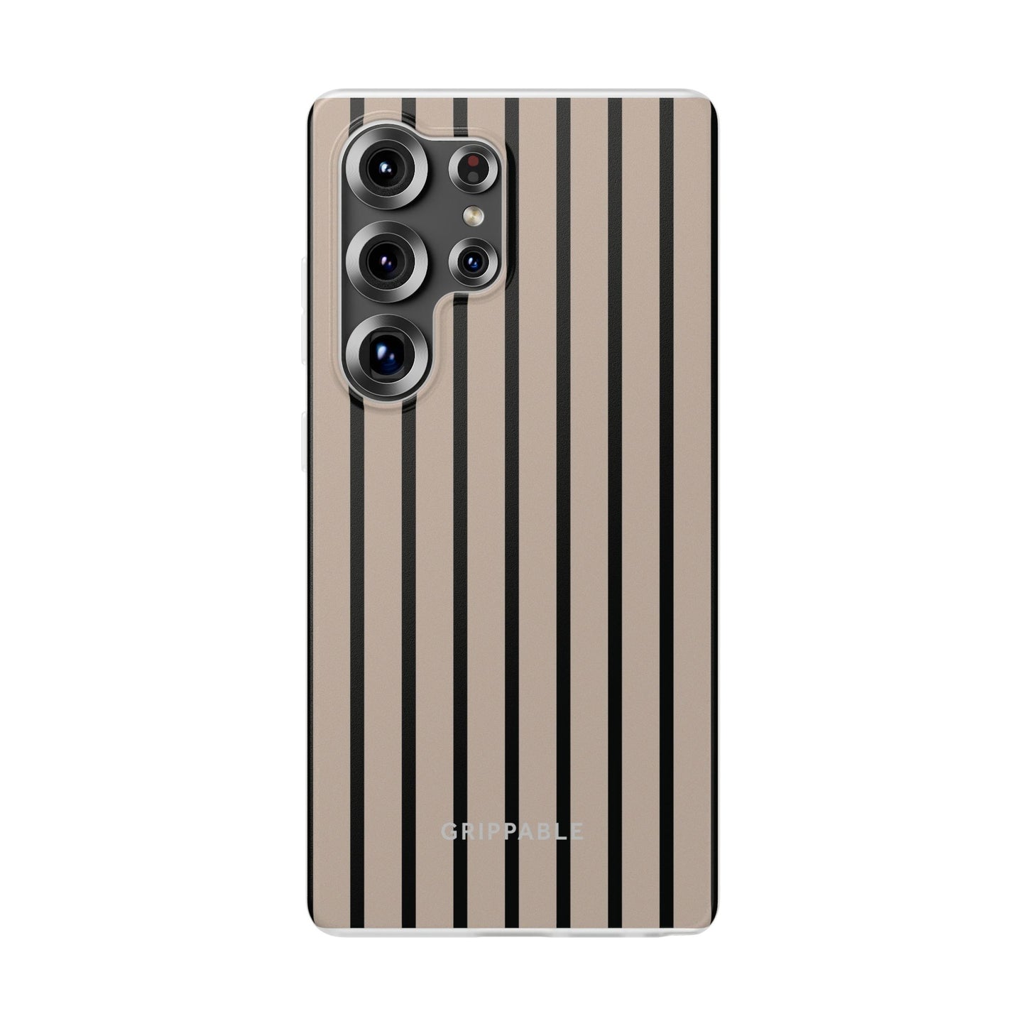 Biscuit Pinstripe Clear Mobile Phone Case
