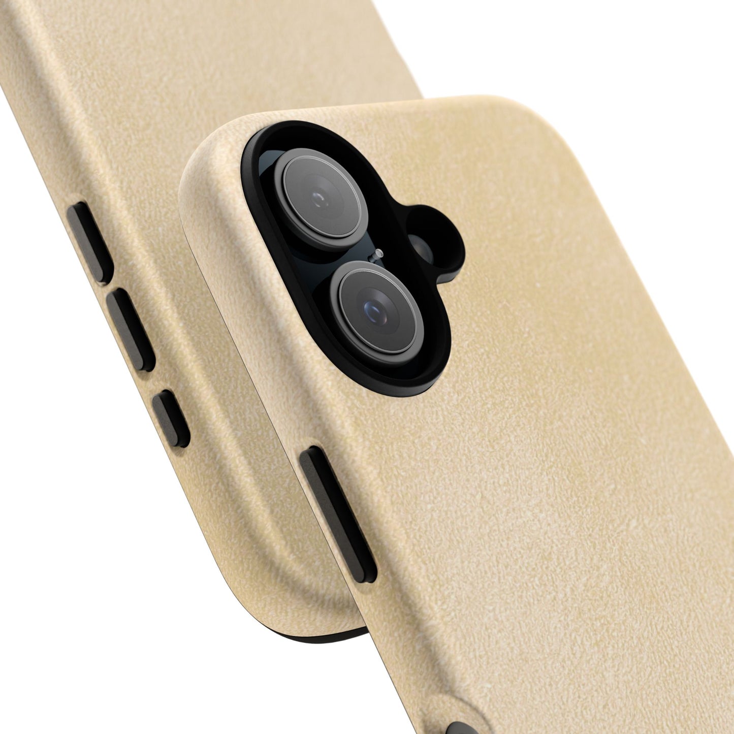 Suede Effect Ecru Tough Mobile Phone Case