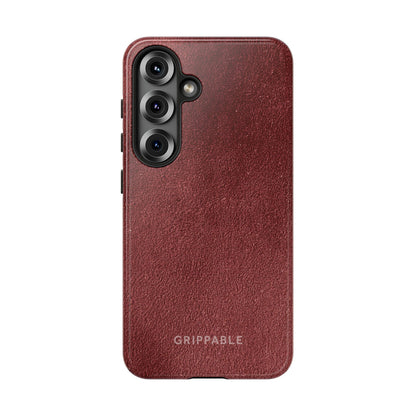 Suede Effect Maroon Tough Mobile Phone Case