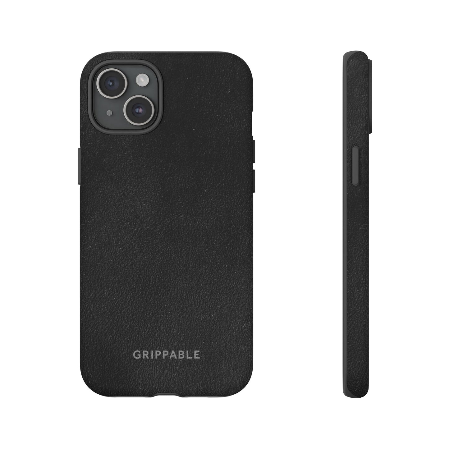 Suede Effect Black Tough Mobile Phone Case