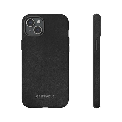 Suede Effect Black Tough Mobile Phone Case
