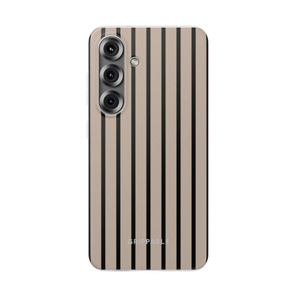 Biscuit Pinstripe Clear Mobile Phone Case