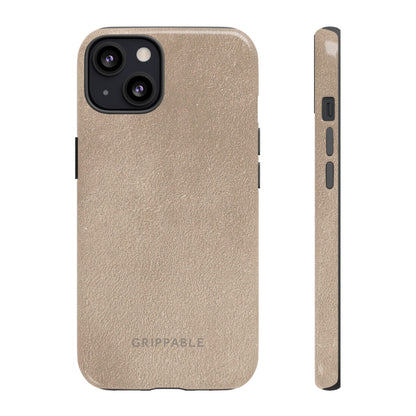 Suede Effect Beige Tough Mobile Phone Case