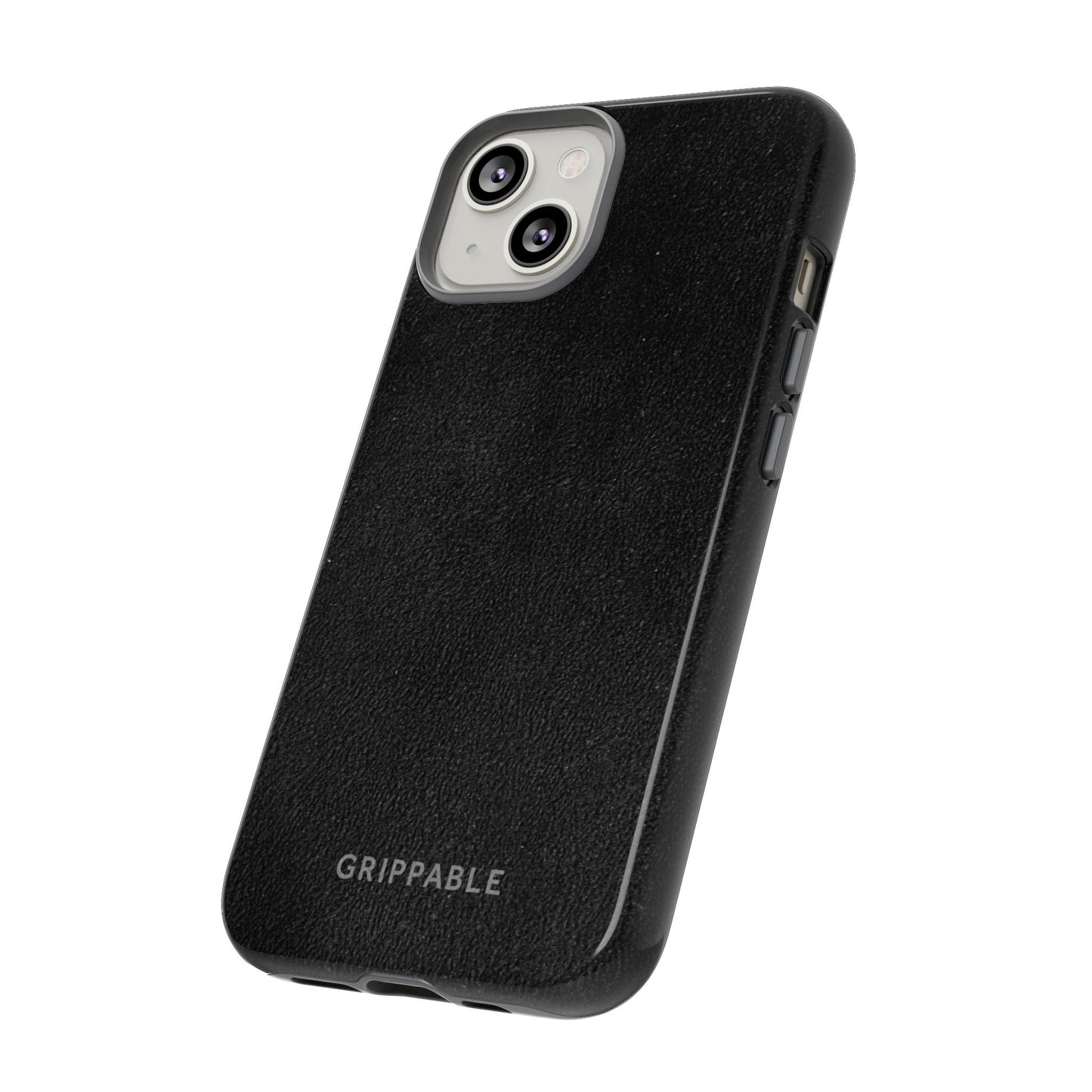 Suede Effect Black Tough Mobile Phone Case