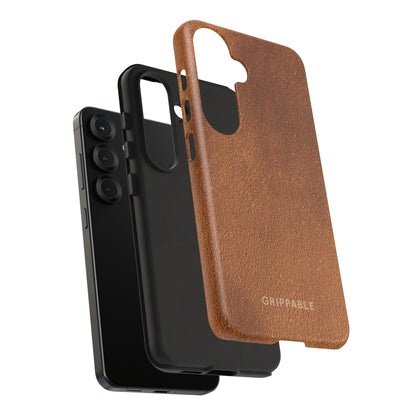 Suede Effect Tan Tough Mobile Phone Case