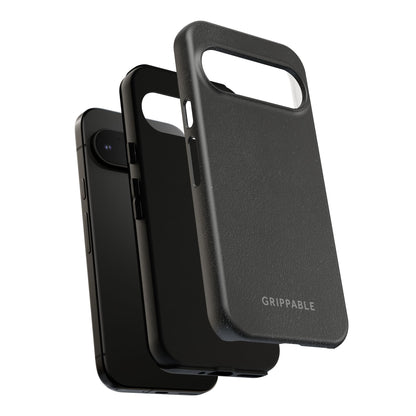 Suede Effect Black Tough Mobile Phone Case