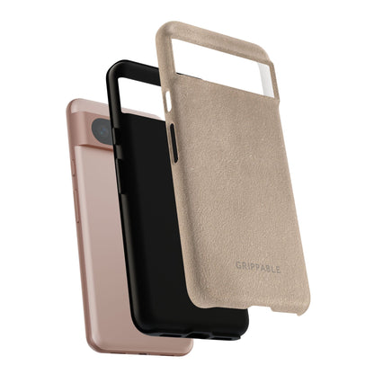 Suede Effect Beige Tough Mobile Phone Case