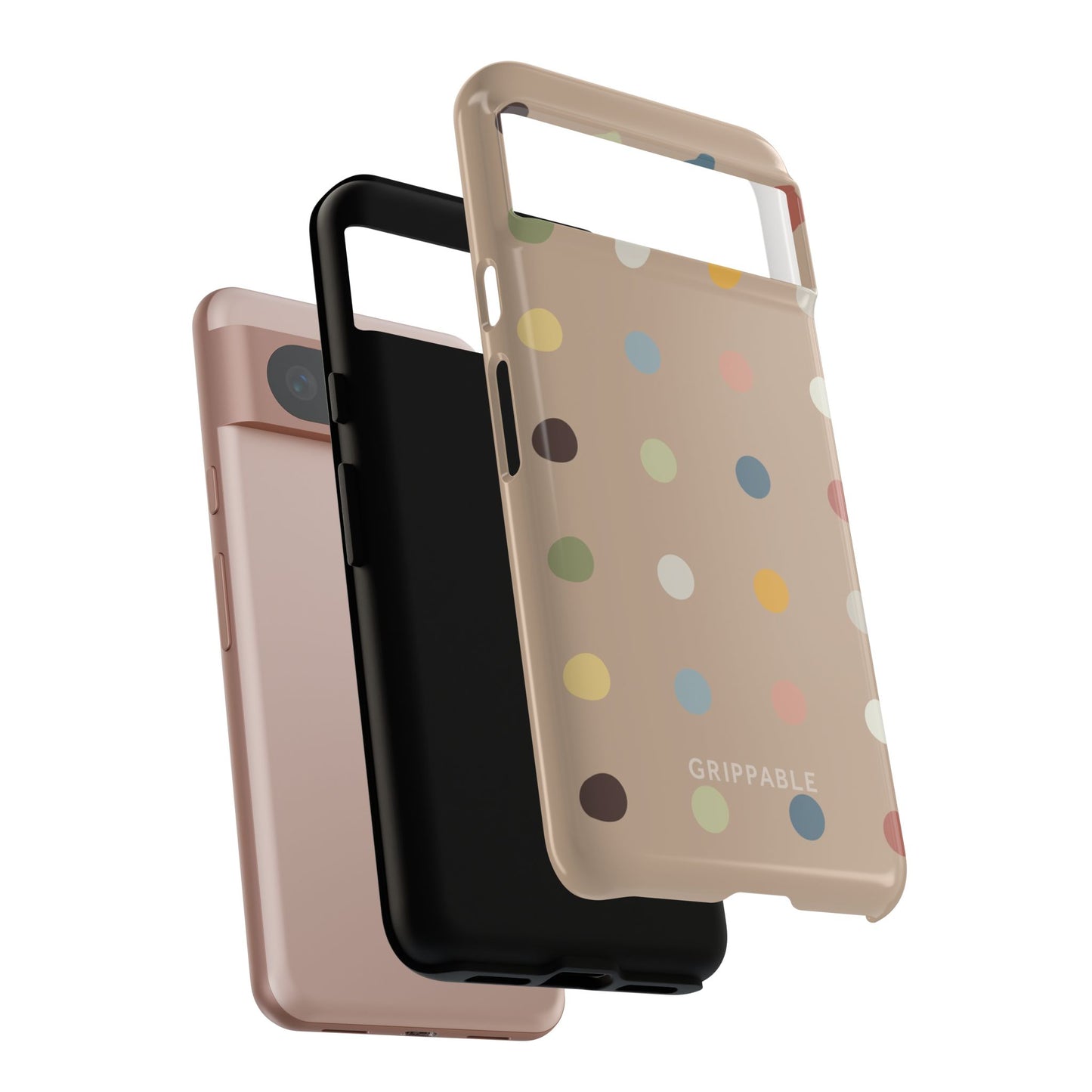 Polka Beige Tough Mobile Phone Case
