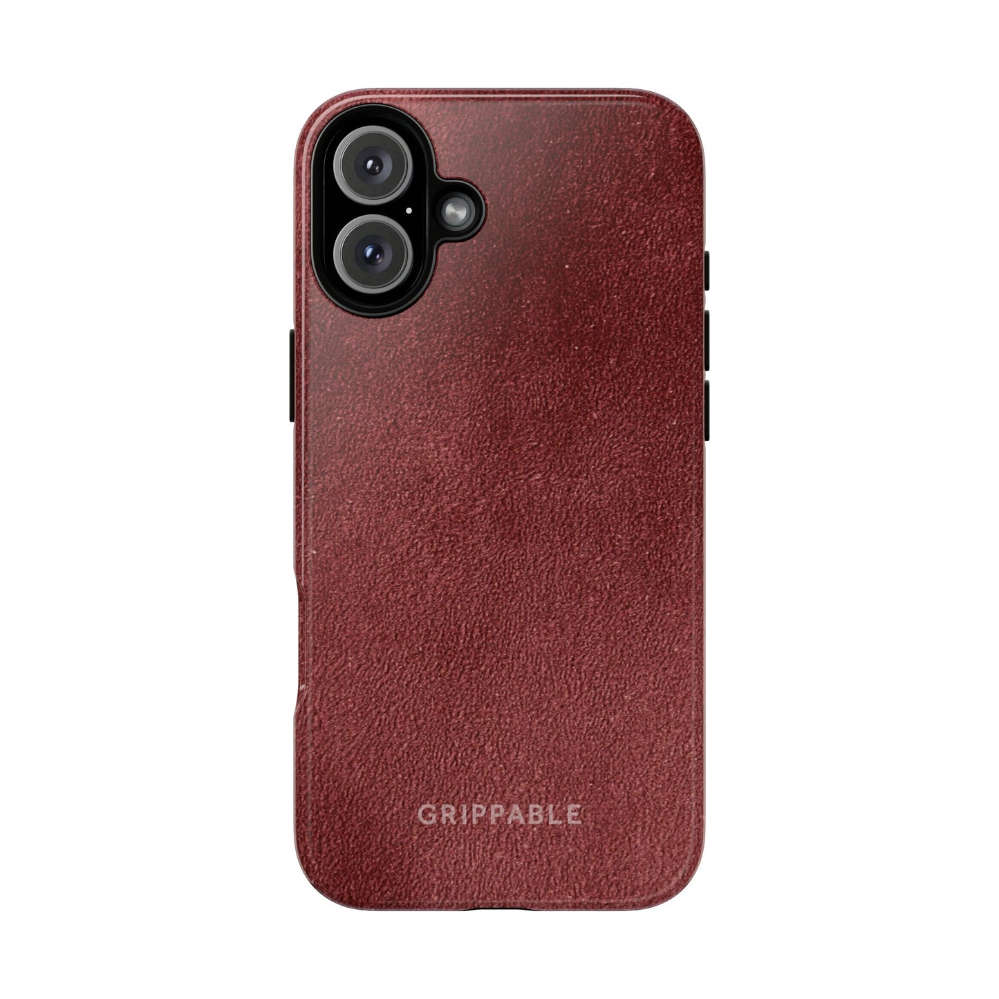Suede Effect Maroon Tough Mobile Phone Case