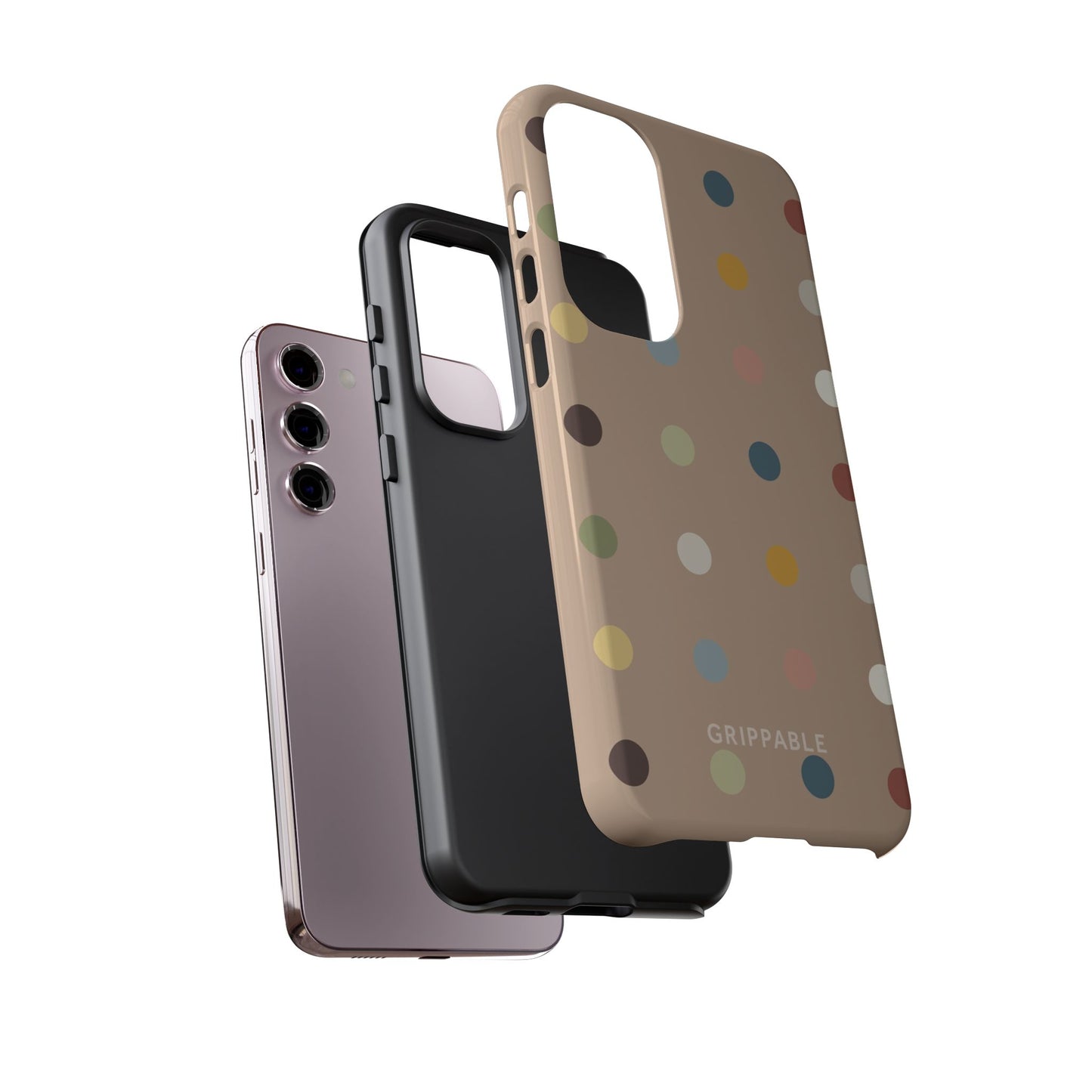 Polka Beige Tough Mobile Phone Case