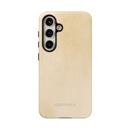 Suede Effect Ecru Tough Mobile Phone Case