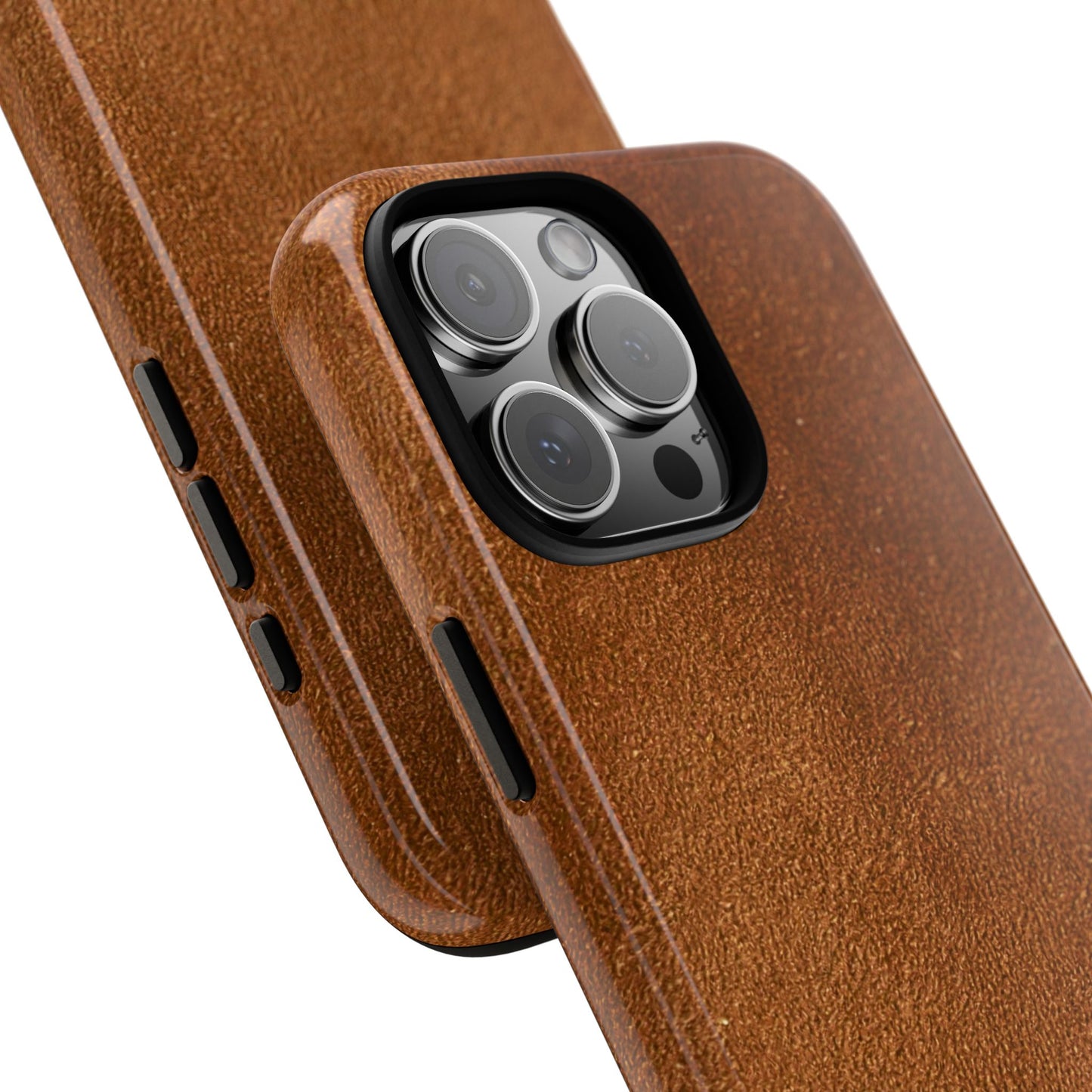 Suede Effect Tan Tough Mobile Phone Case