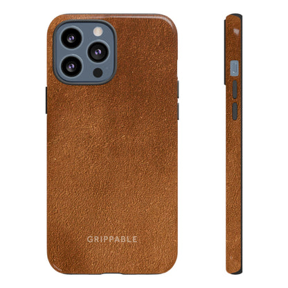 Suede Effect Tan Tough Mobile Phone Case