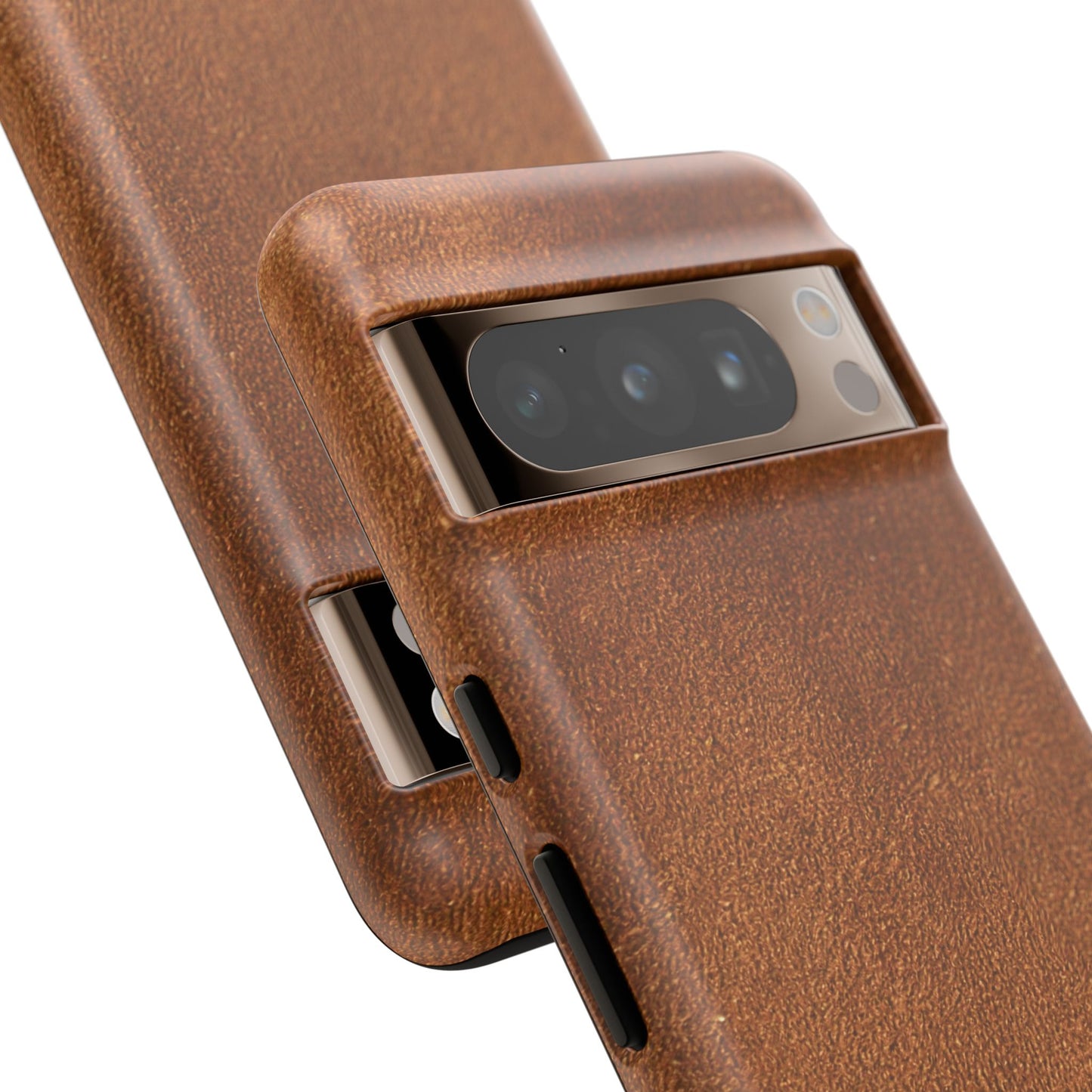 Suede Effect Tan Tough Mobile Phone Case