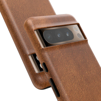 Suede Effect Tan Tough Mobile Phone Case