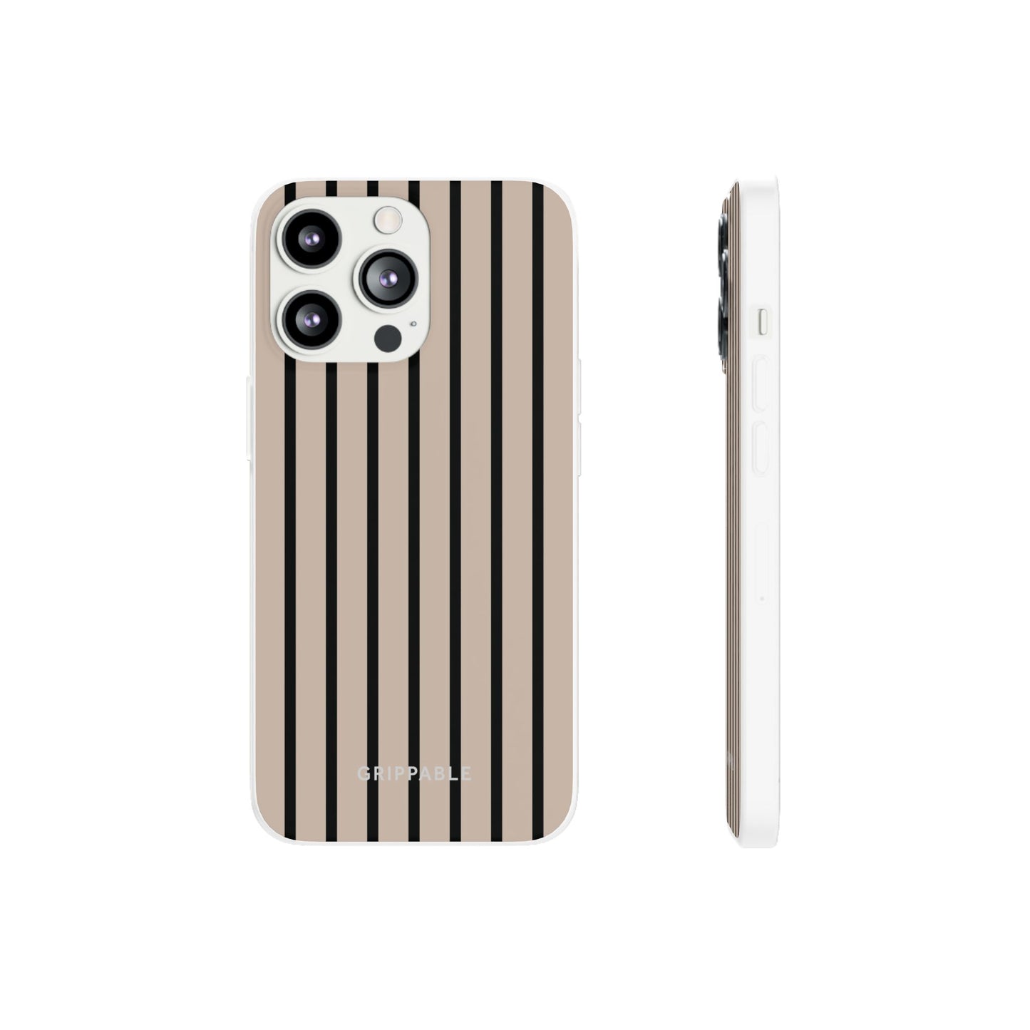 Biscuit Pinstripe Clear Mobile Phone Case