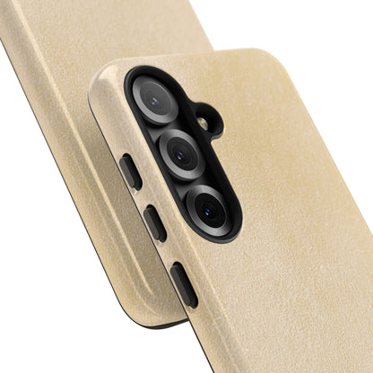 Suede Effect Ecru Tough Mobile Phone Case