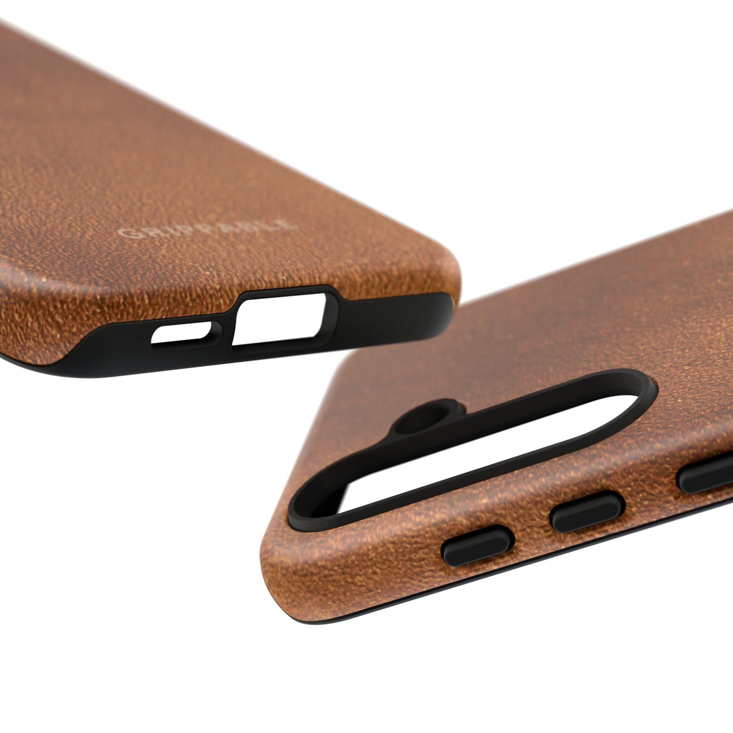 Suede Effect Tan Tough Mobile Phone Case