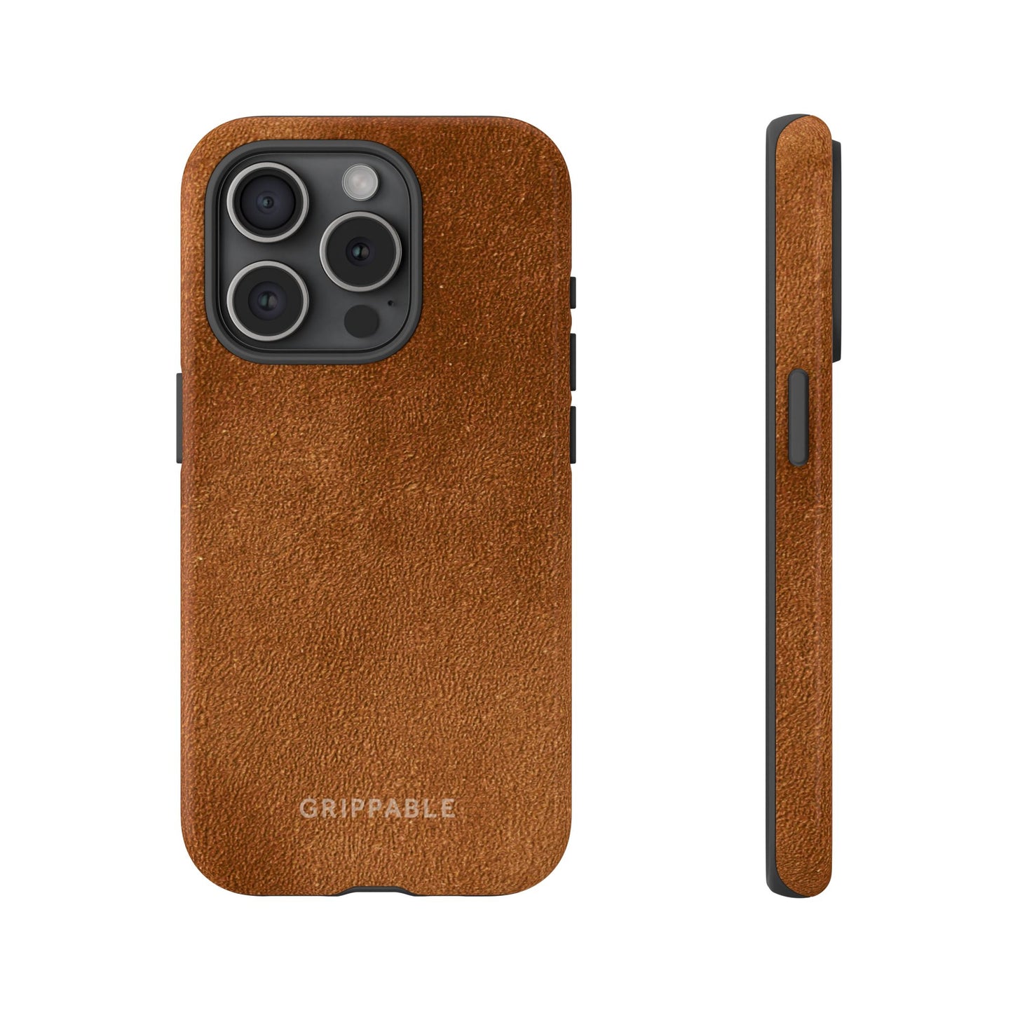 Suede Effect Tan Tough Mobile Phone Case