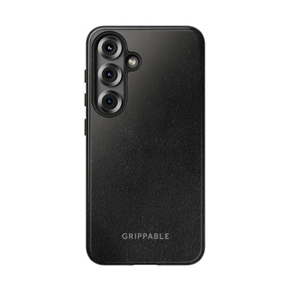 Suede Effect Black Tough Mobile Phone Case