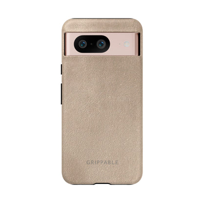 Suede Effect Beige Tough Mobile Phone Case