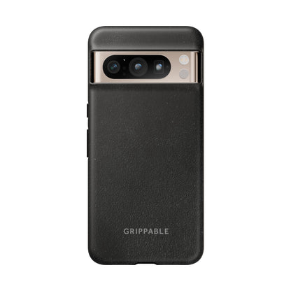 Suede Effect Black Tough Mobile Phone Case