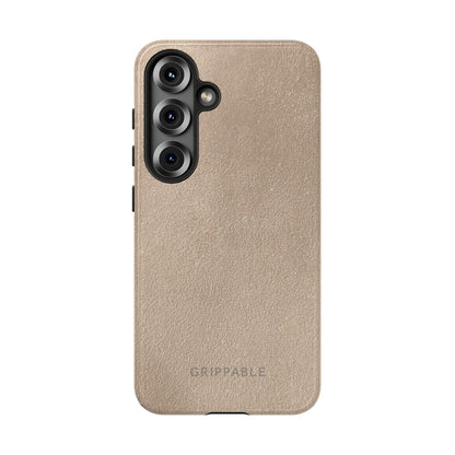 Suede Effect Beige Tough Mobile Phone Case