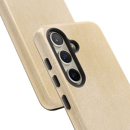 Suede Effect Ecru Tough Mobile Phone Case