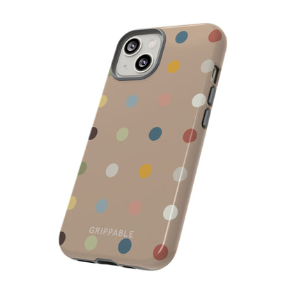 Polka Beige Tough Mobile Phone Case