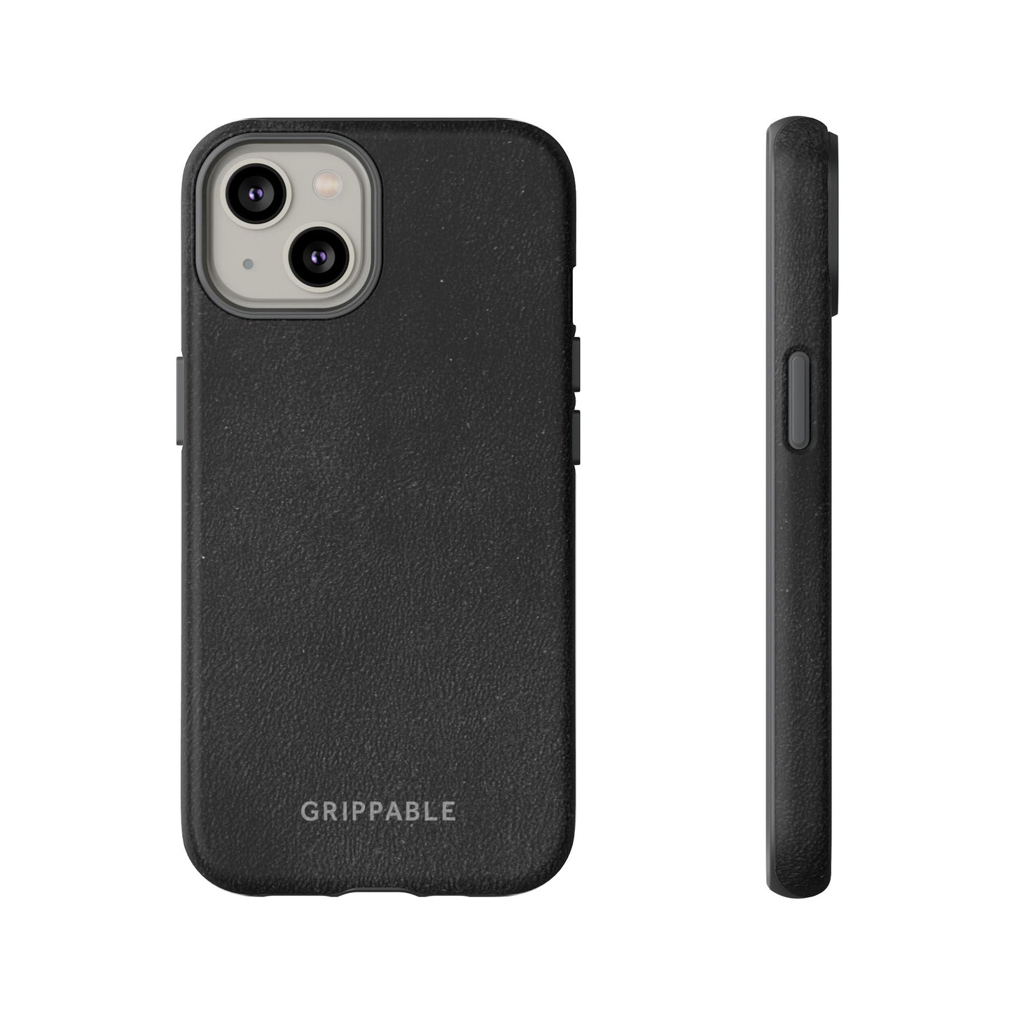 Suede Effect Black Tough Mobile Phone Case