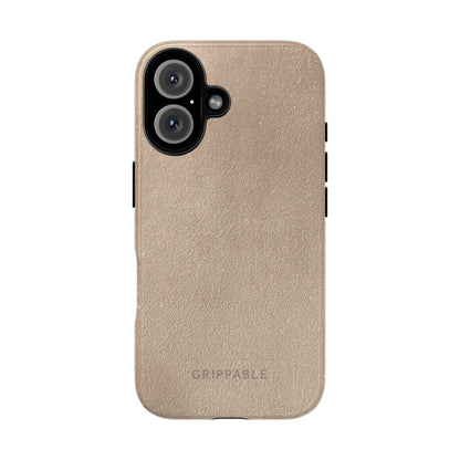 Suede Effect Beige Tough Mobile Phone Case