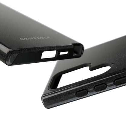 Suede Effect Black Tough Mobile Phone Case