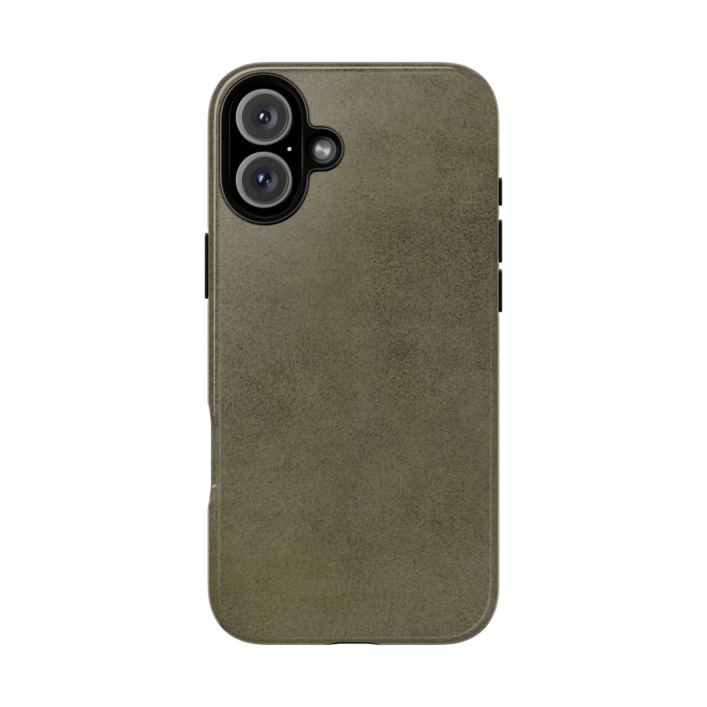 Suede Effect Khaki Tough Mobile Phone Case