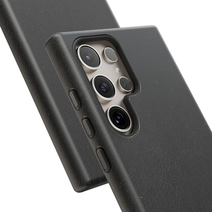 Suede Effect Black Tough Mobile Phone Case