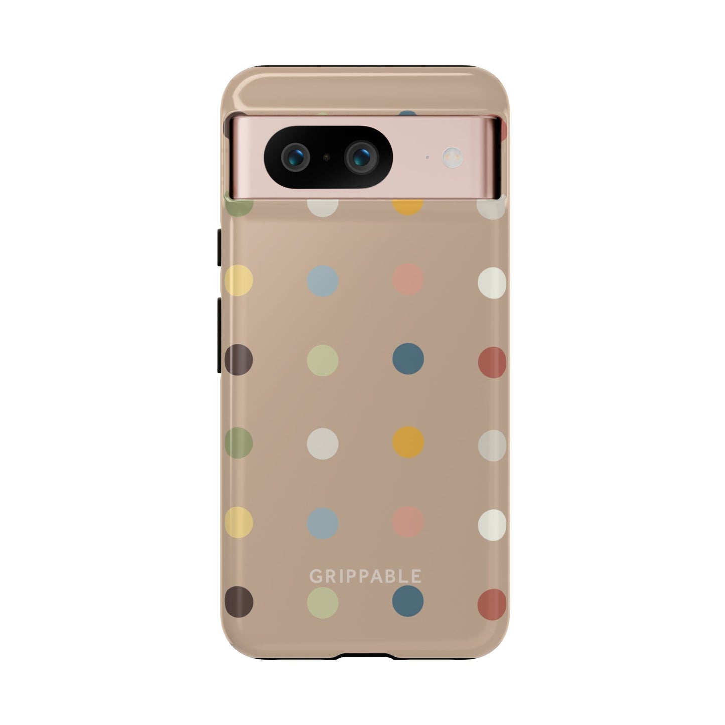 Polka Beige Tough Mobile Phone Case
