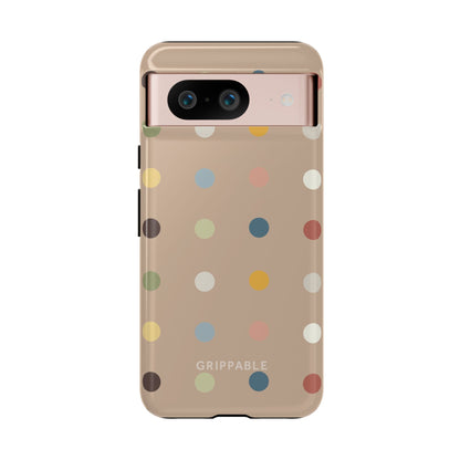 Polka Beige Tough Mobile Phone Case