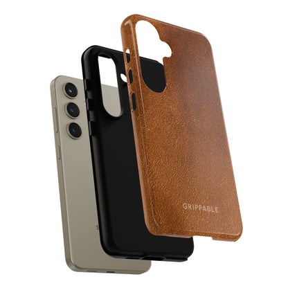 Suede Effect Tan Tough Mobile Phone Case