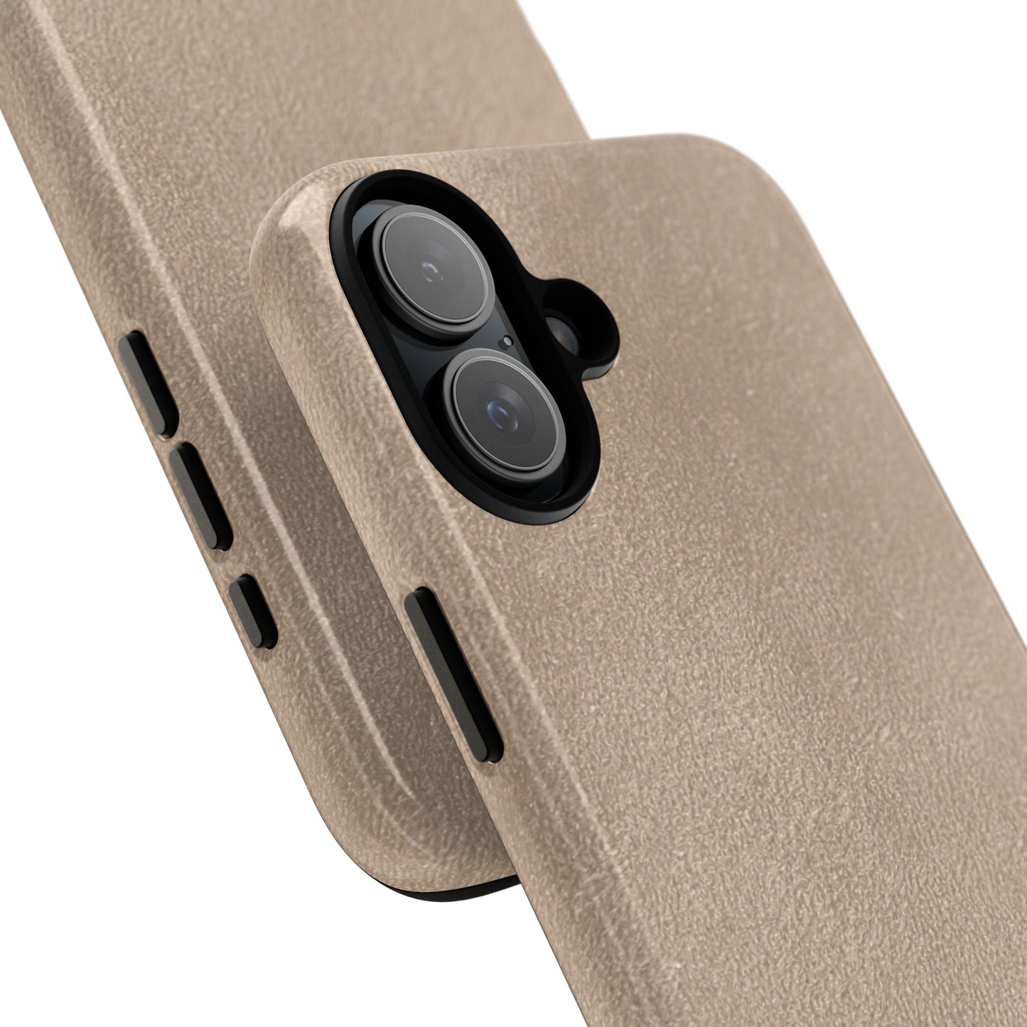 Suede Effect Beige Tough Mobile Phone Case