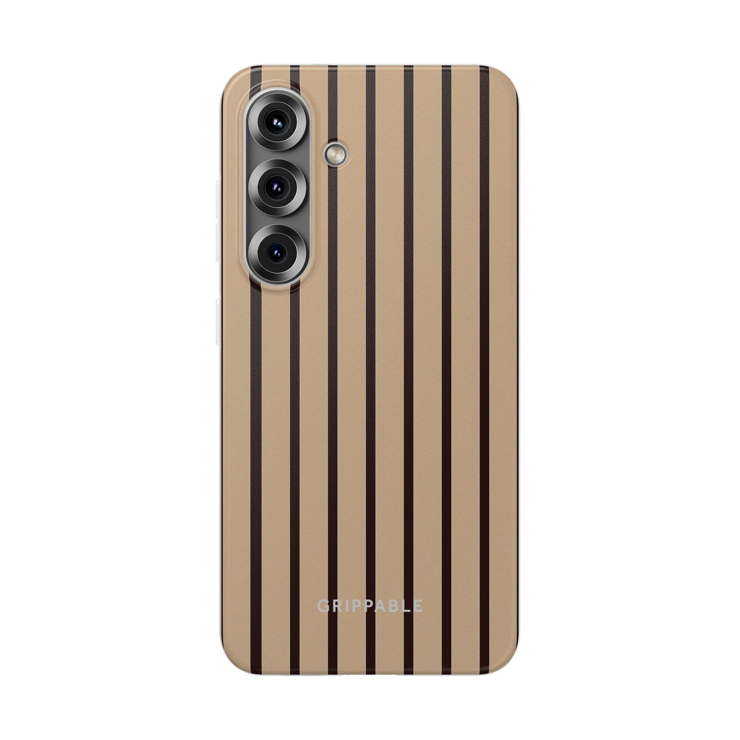 Mocha Pinstripe Clear Mobile Phone Case
