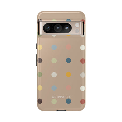 Polka Beige Tough Mobile Phone Case