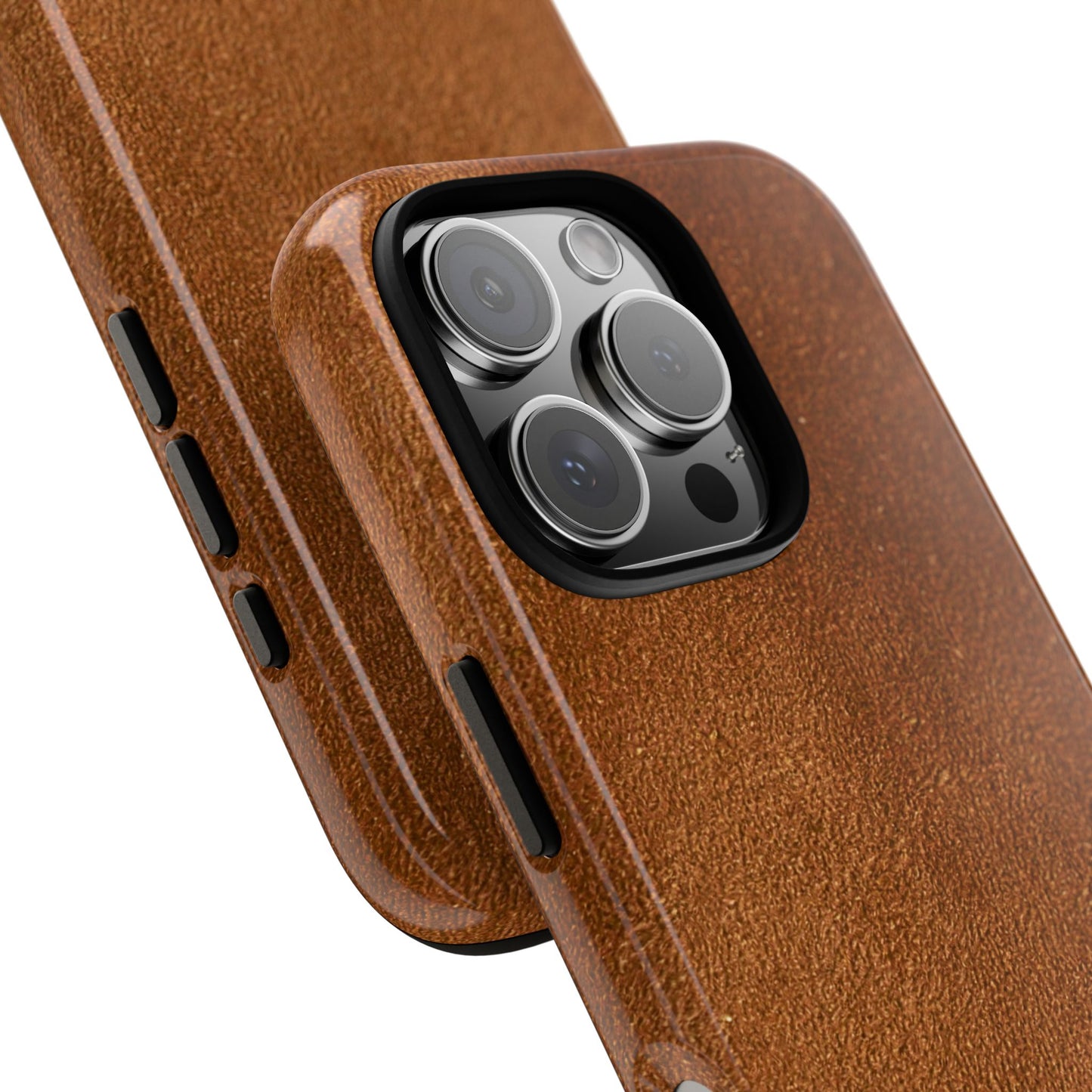 Suede Effect Tan Tough Mobile Phone Case