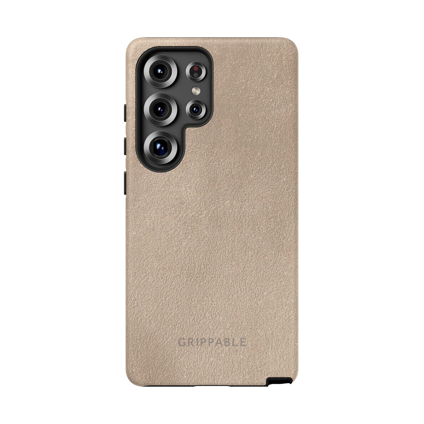 Suede Effect Beige Tough Mobile Phone Case
