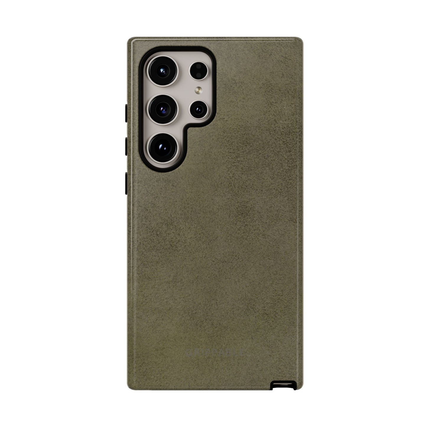 Suede Effect Khaki Tough Mobile Phone Case