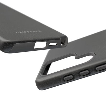 Suede Effect Black Tough Mobile Phone Case